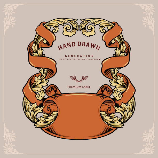 标签华丽的漩涡框架设计矢量图片下载