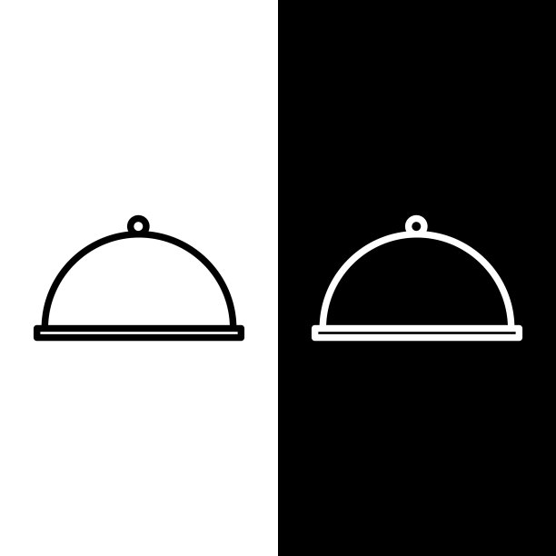 摆线用托盘上的食物图标隔开图片下载