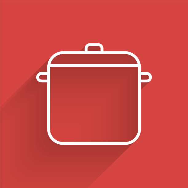 白线烹饪锅图标孤立与长图片下载