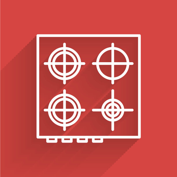 白线煤气炉图标隔离用长图片下载