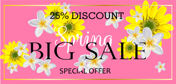 春天是广告大促销的横向图片下载