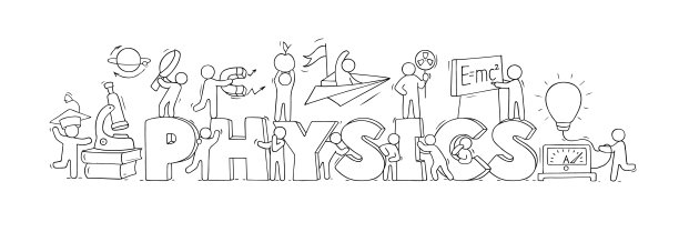 物理实验室和工作的小人物图片下载