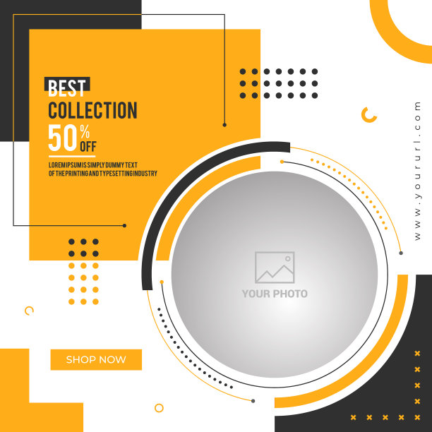 时尚社交媒体发布设计模板图片下载