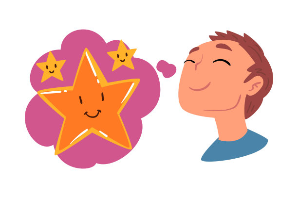 年轻人梦想，人类的思想和需要卡通风格的矢量插图在白色的背景图片下载