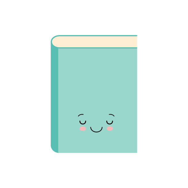 可爱的书卡通吉祥物人物在卡哇伊风格图片下载