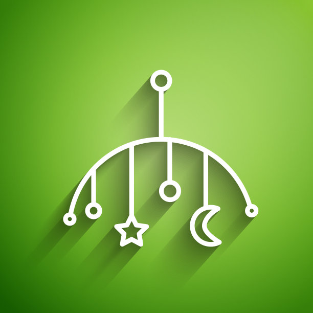 白线倒钩挂玩具图标孤立上图片下载