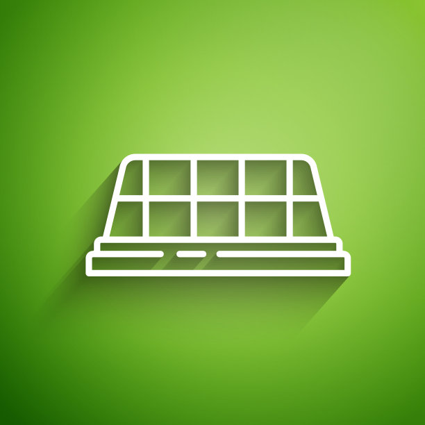 白线出租车旋转隔离在绿色图片下载