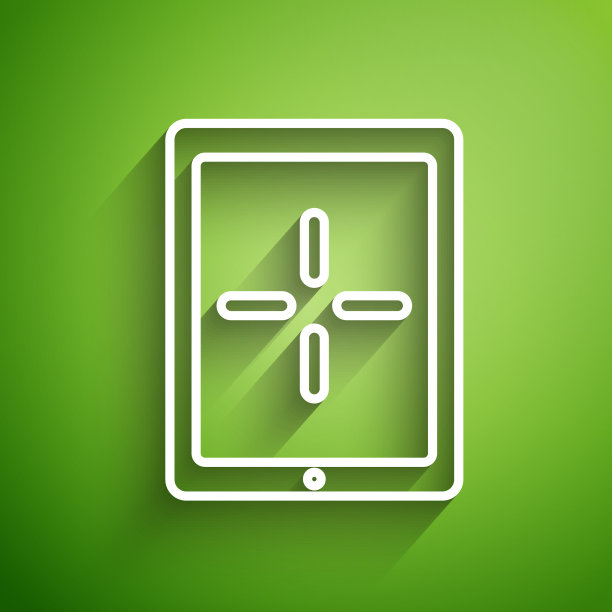 白线便携式视频游戏机图标图片下载