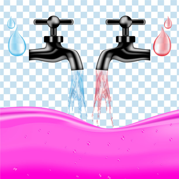 彩色水滴的组合采用阀门图片下载