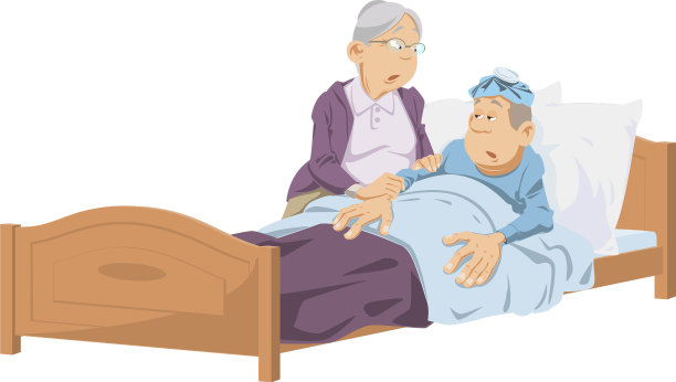 老妇人附近生病的人滑稽图片下载