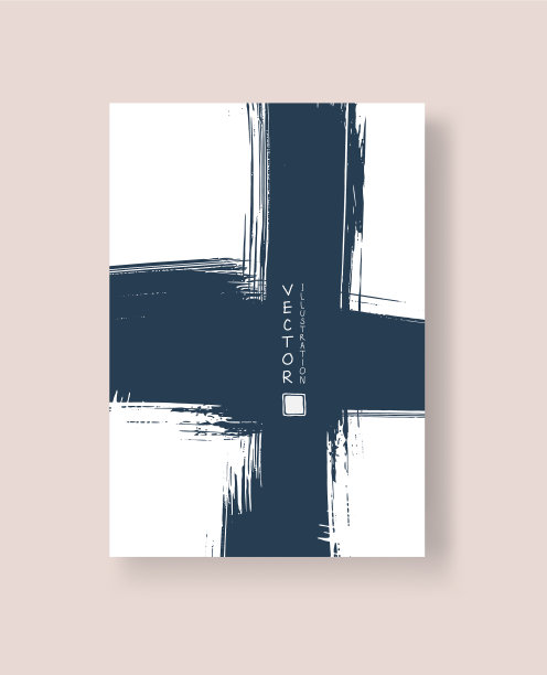 抽象的墨刷条幅与垃圾效果图片下载