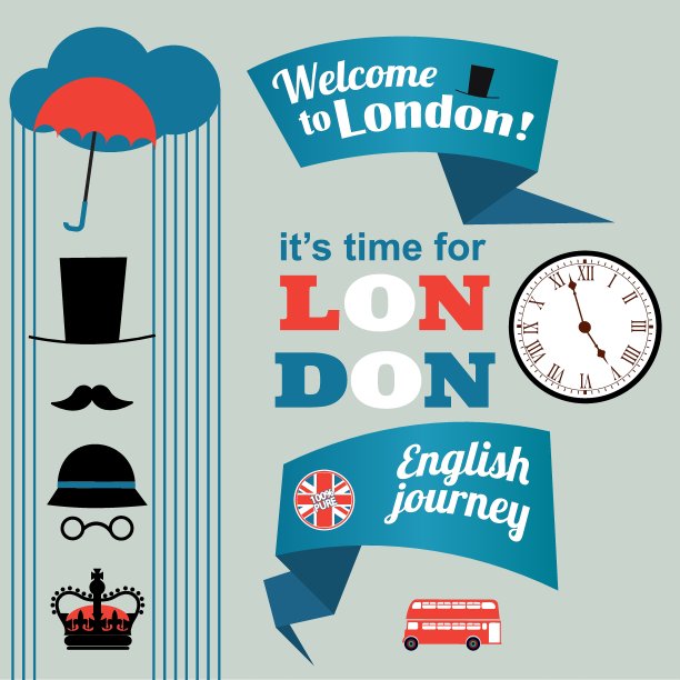 伦敦贴纸的收藏图片下载