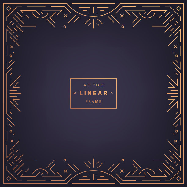 向量抽象艺术装饰金方框架。线性现代风格，几何，豪华包装设计，海报，婚礼请柬，封面图片下载
