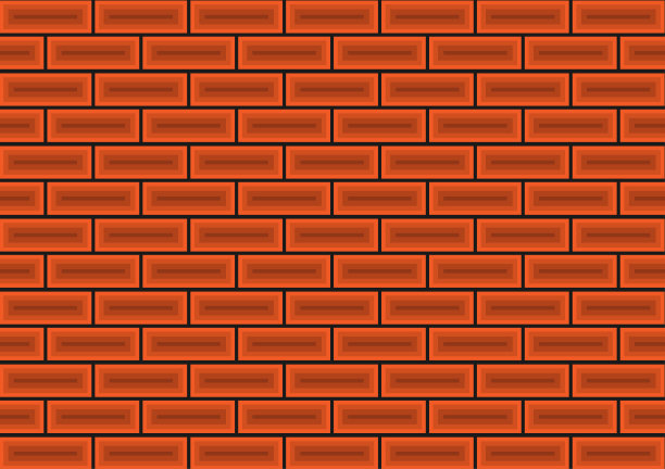 红色砖墙3d矢量壁纸纹理在黑色的背景。图片下载