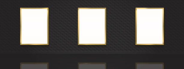 电影海报模型。带框的空白图片图片下载