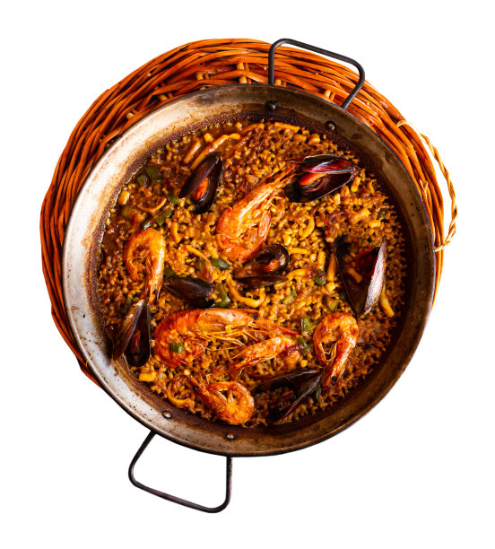 煎锅里的海鲜饭图片下载
