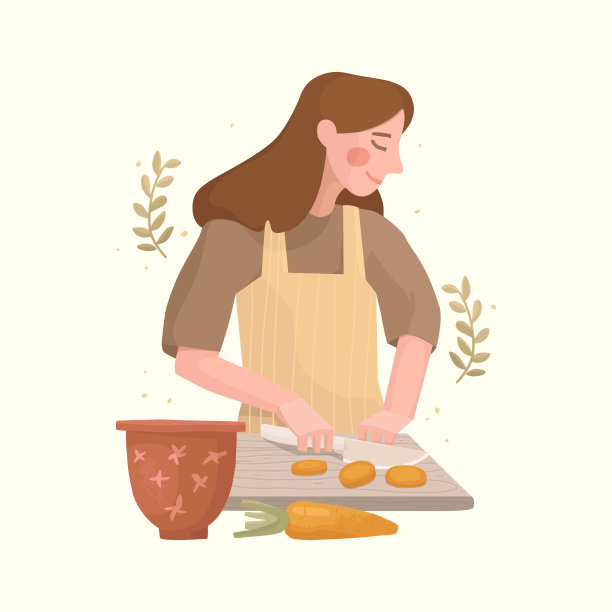 女孩分解蔬菜图片下载