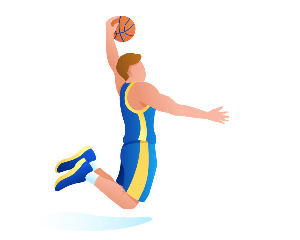 一名篮球运动员在体育馆把球投进篮里。团队比赛，赢得冠军。图片下载