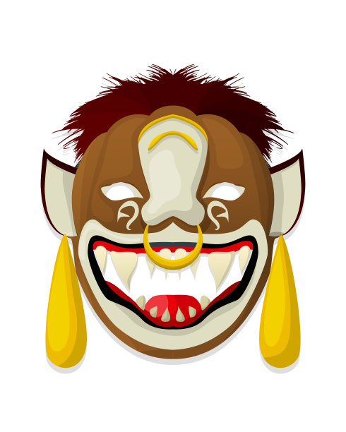 矢量部落面具13图片下载