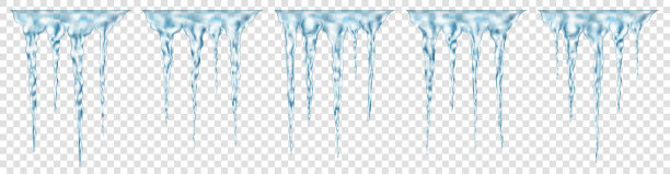一组半透明的冰柱图片下载