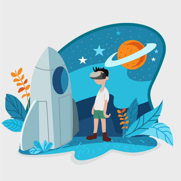 空间儿童概念矢量和插图图片下载