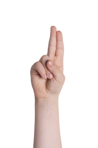 白色背景上的孩子手图片下载