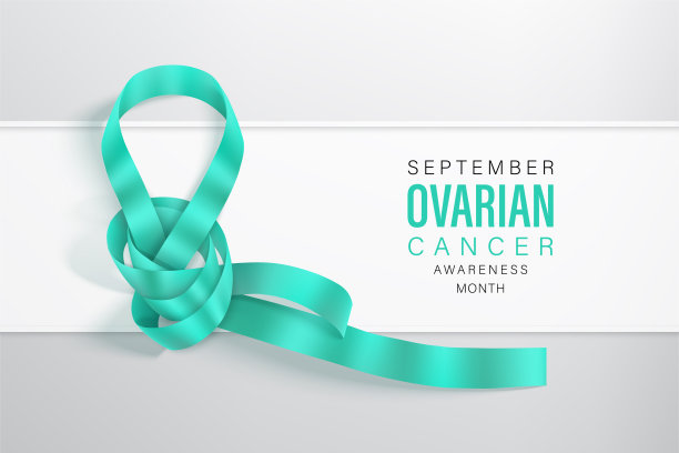 卵巢癌意识月矢量横幅图片下载