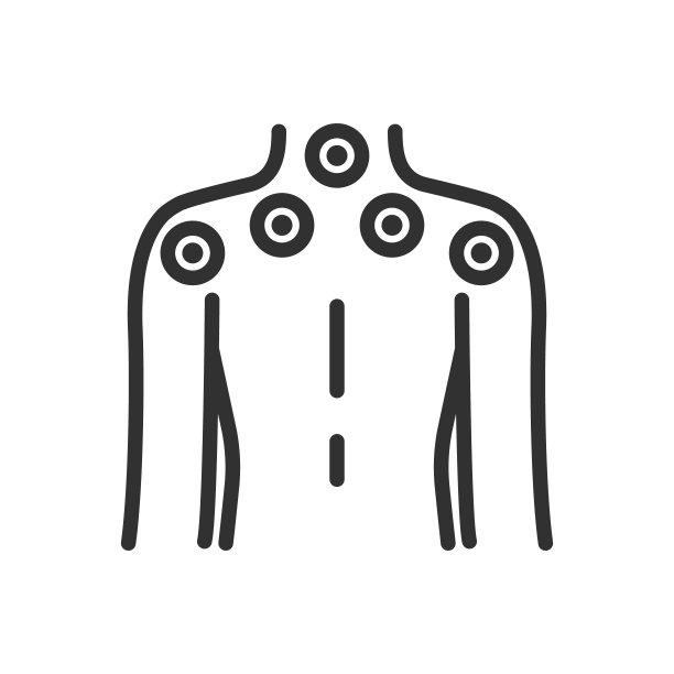 点背部，按摩。线性图标。线条与可编辑的笔触图片下载