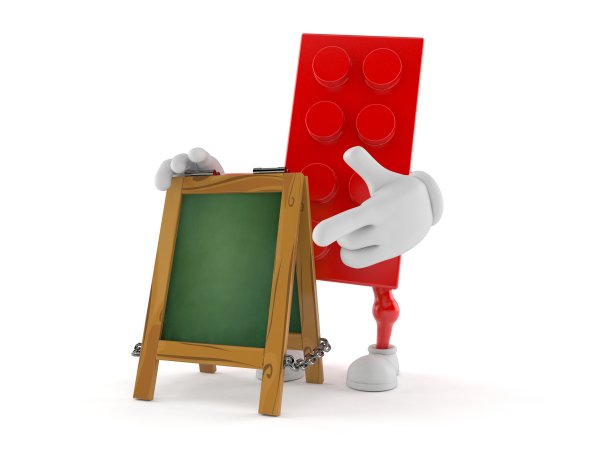 玩具积木字符与粉笔招牌图片下载