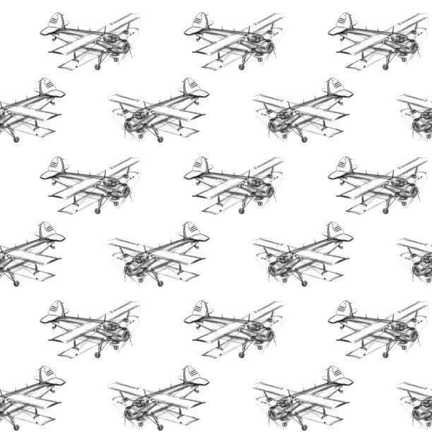 无缝模式与铅笔绘制飞机。背景和纹理的男孩，旅行，商业设计，包装，织物，纺织品，印刷品图片下载