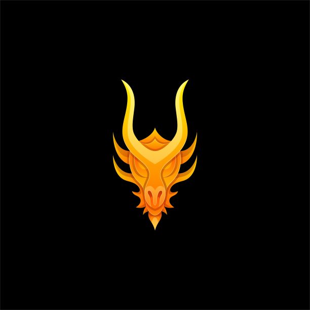 矢量插图龙头梯度彩色风格。图片下载