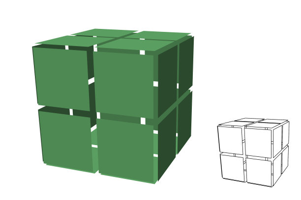抽象多边形立方体切割三维图片下载