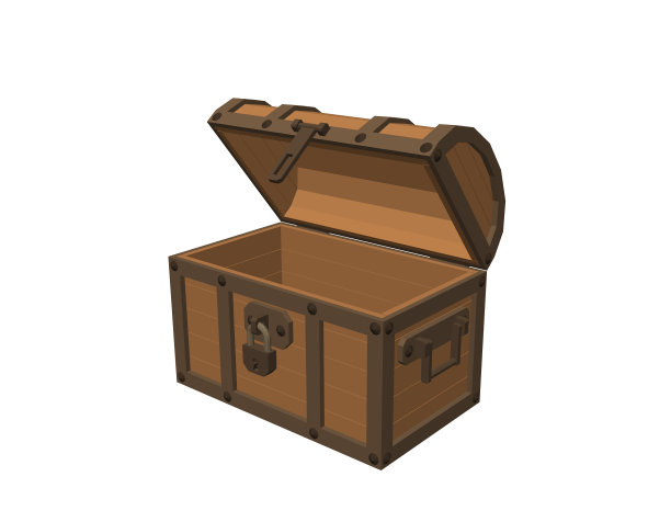 打开空木箱，孤立白色图片下载