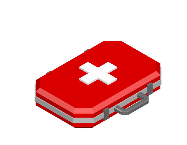 白色背景上的3D医疗包图片下载