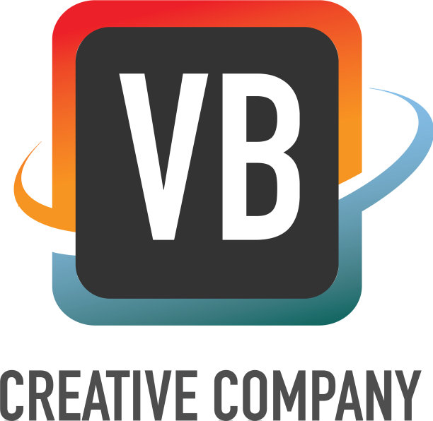 字母VB飘带创意设计标志图片下载