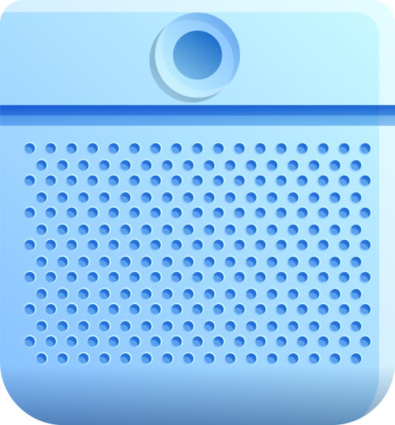 过滤空气分子图标卡通风格图片下载