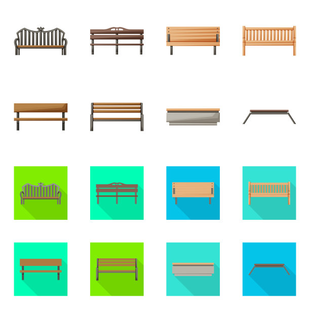 设计座椅和建筑标志集图片下载