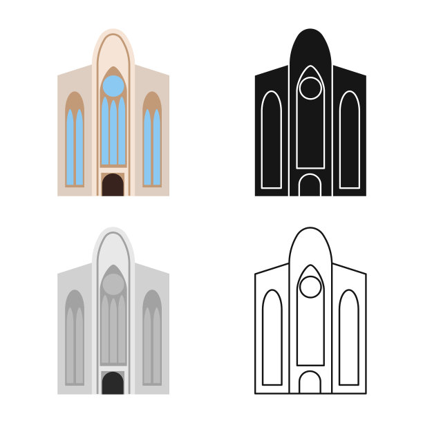 设计建筑和越南标志集图片下载