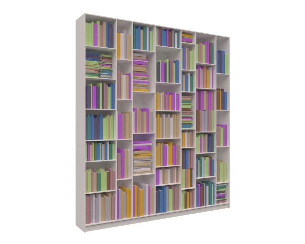 书架孤立的白色3d插图图片下载