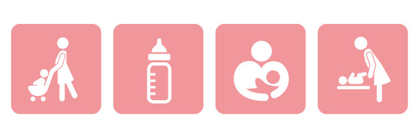 婴儿车图标婴儿推矢量图片下载