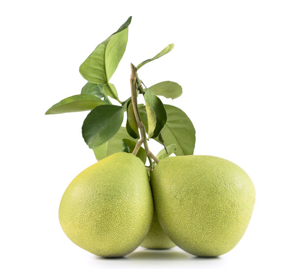 鲜柚子，柚子，柚子，柚子孤立在白色背景上，封闭，切下，修剪路径。中秋水果。图片下载