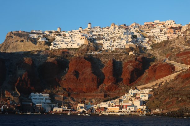 美丽的风景萨托里尼岛，希腊图片下载