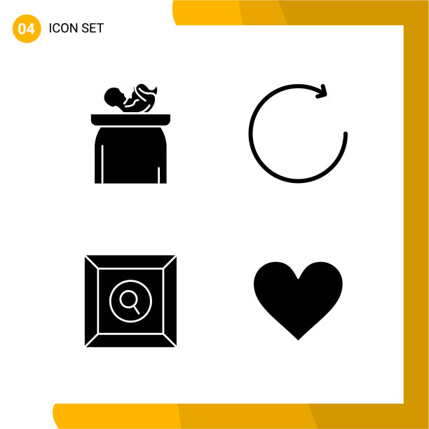 4图标设置固体样式图标包字形符号图片下载