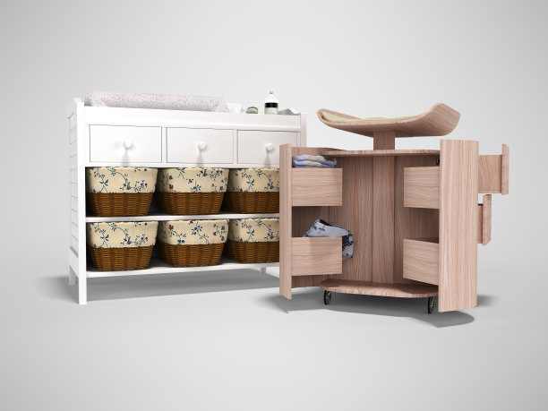 3D渲染变换台面柜和变换台面变压器与shuhlyady隔离在灰色背景与阴影图片下载