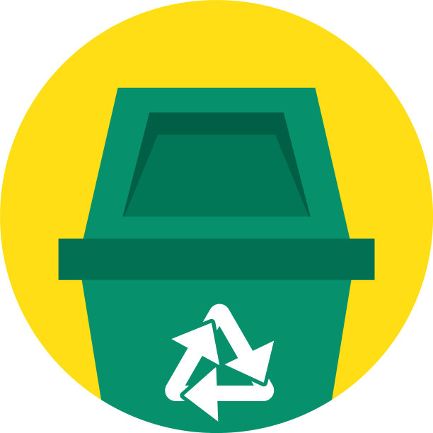 箭头在垃圾桶回收符号图片下载