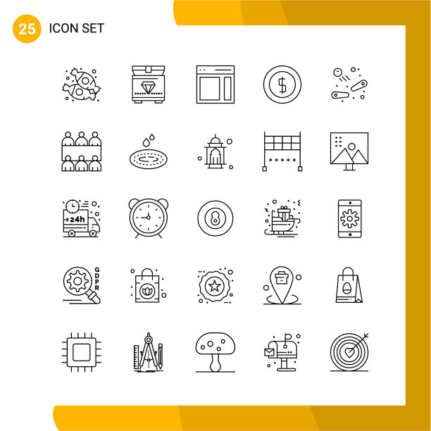 图标设置线条样式图标包轮廓符号图片下载