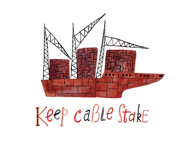 航海海报与水粉画货船图片下载