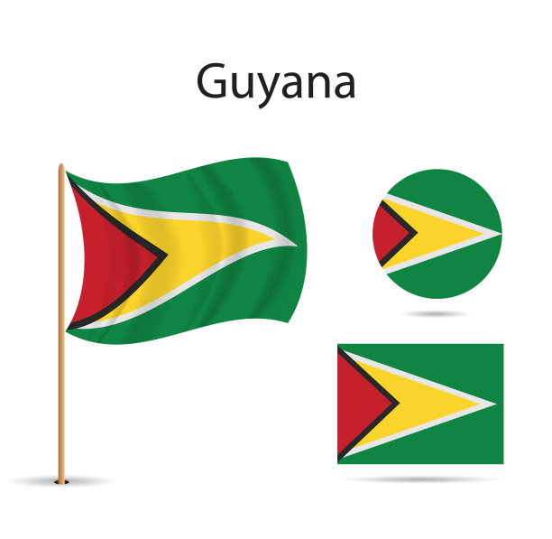 圭亚那国旗矢量素材图片下载