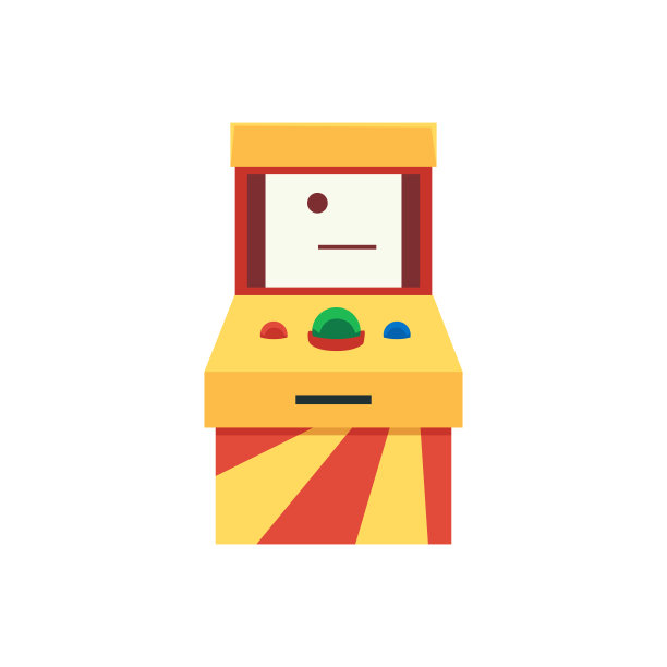 复古街机游戏机孤立的白色背景图片下载