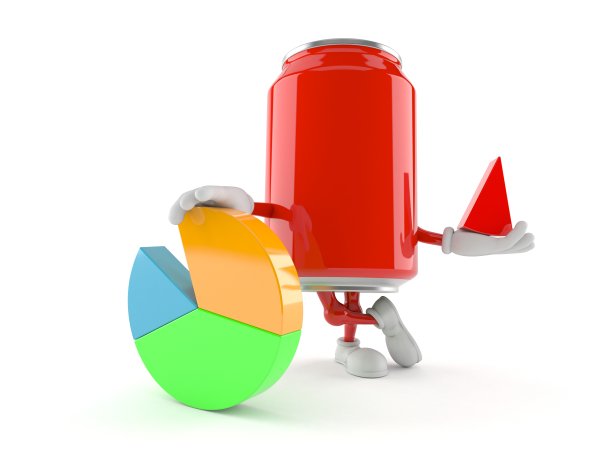 汽水罐性格与饼图图片下载